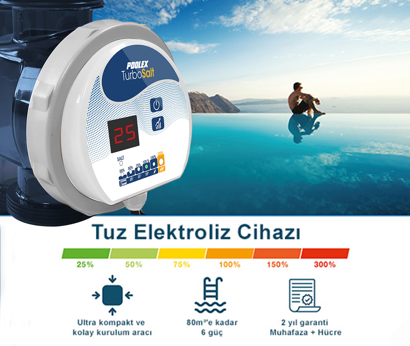Poolex Turbo Salt Tuz Klorizasyon Cihazı